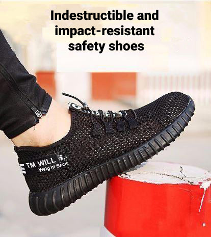 Men's Safety Shoes with Protective Steel Toe Cap