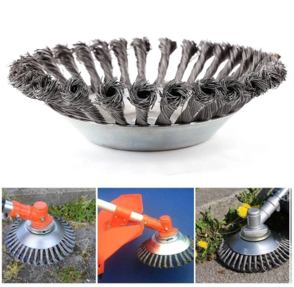 Wire Brush Weed Trimmer Head For Weed Cutting