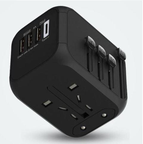 Quick Charge Universal Travel Adapter With C Type USB Ports