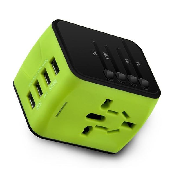 Quick Charge Universal Travel Adapter With C Type USB Ports